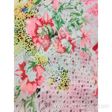 Polyester Digital Printed Girls' Stock Pearl Chiffon Fabric